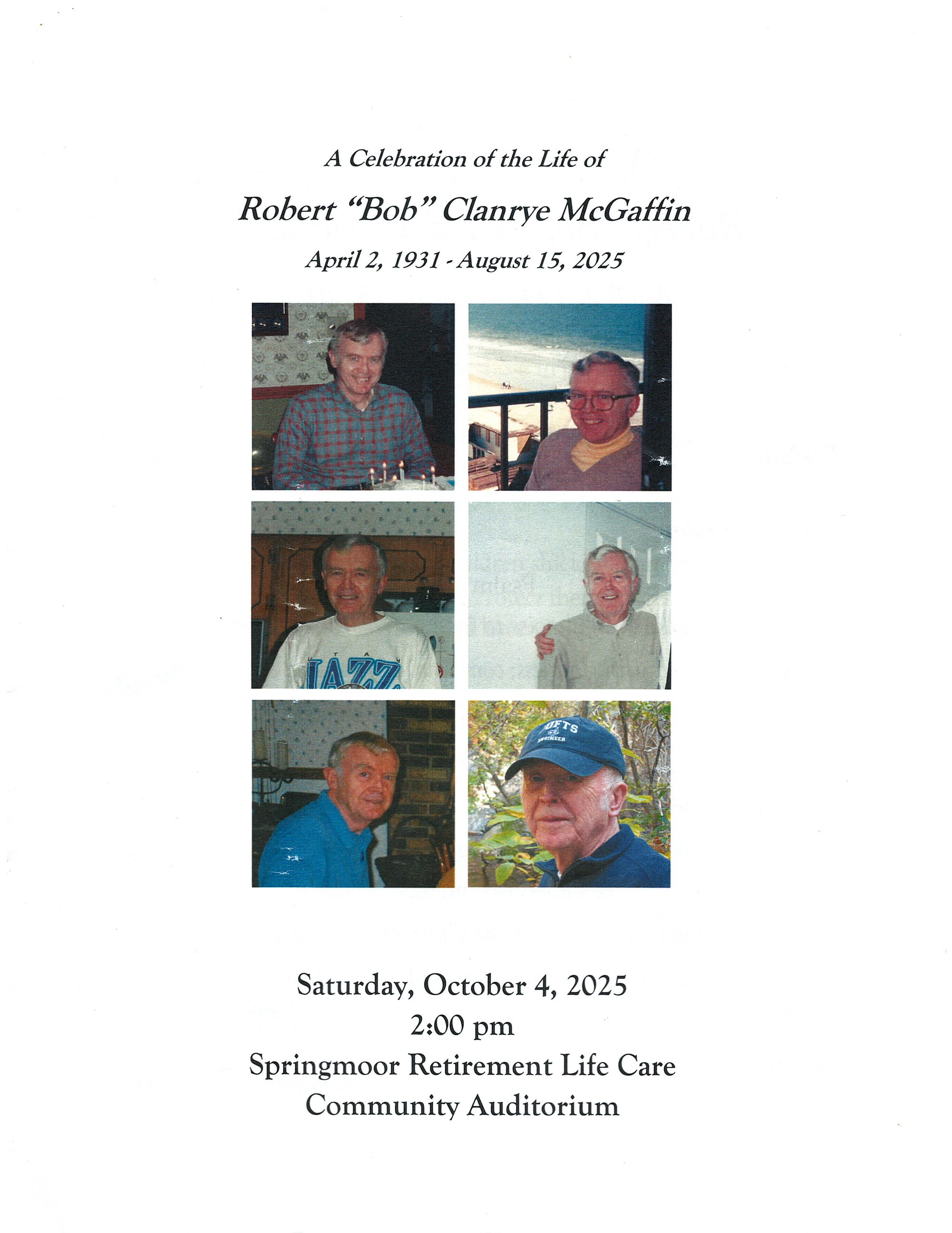 Bob McGaffin - A Celebration of Life